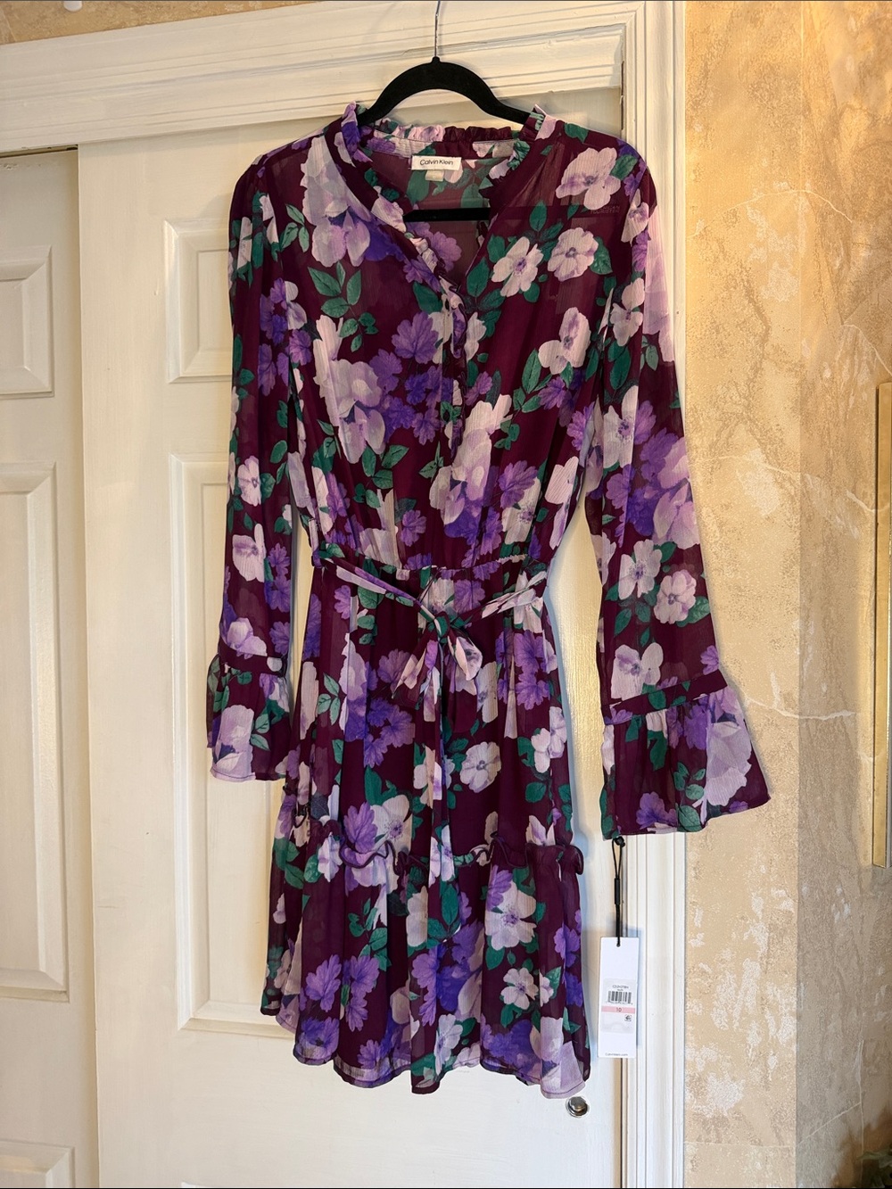 Calvin Klein Women’s Floral - Purple Dress